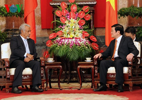 Chủ tịch nước Trương Tấn Sang tiếp Thủ tướng Timor Leste Kay Rala Xanana Gusmão - ảnh 1